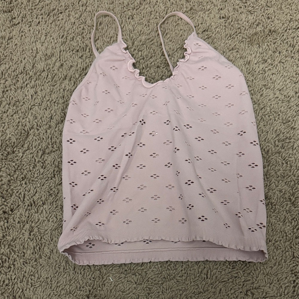 Elegant Pink Sleeveless coquette Top